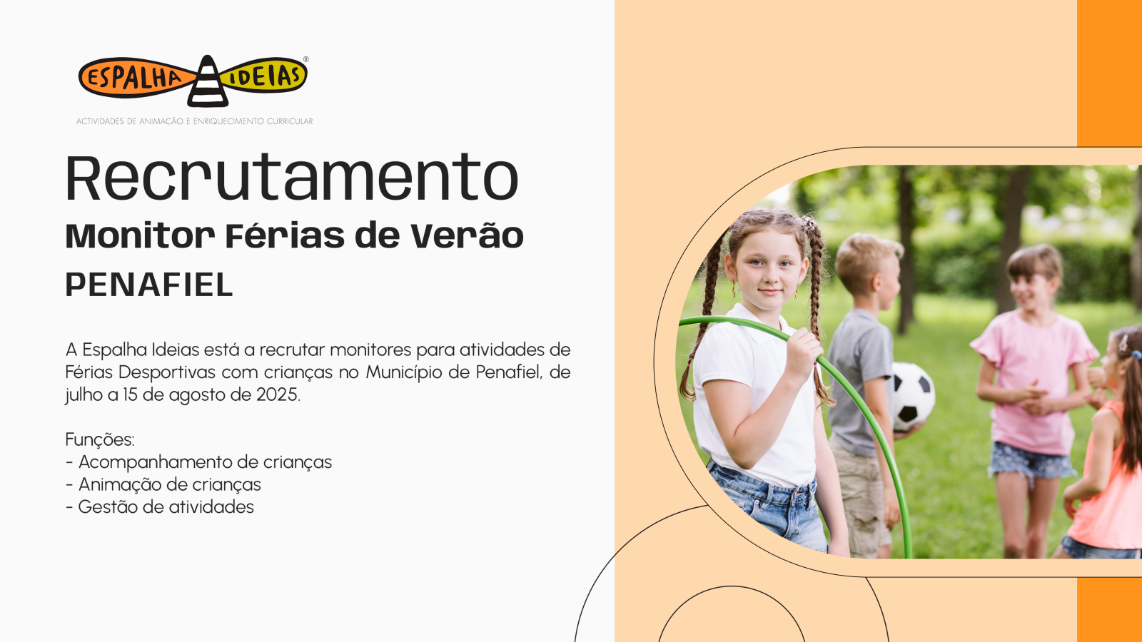 Recrutamento - monitor Frias Desportivas - Penafiel